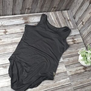 Justice Black Sleeveless Bodysuit